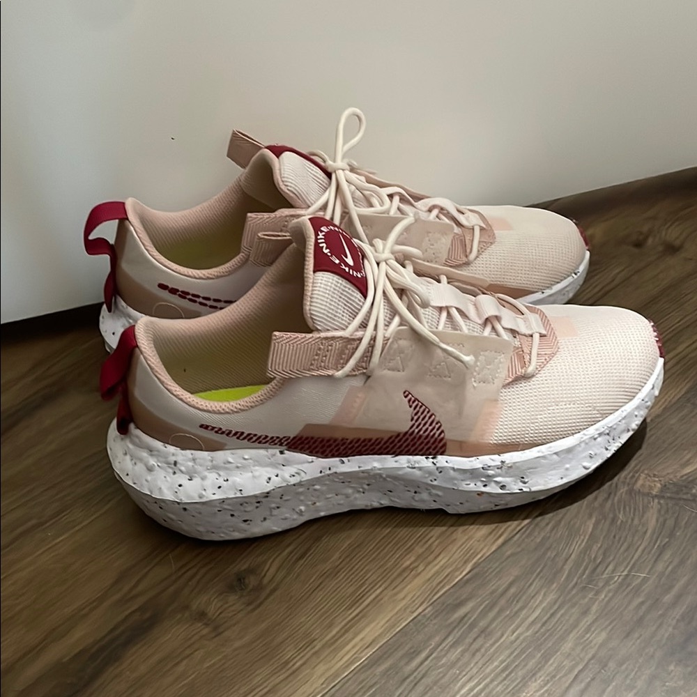Nike Women's Pink and White Sneakers